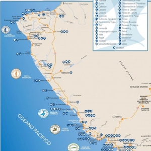 Playa Costa Alegre Mapa de Playas